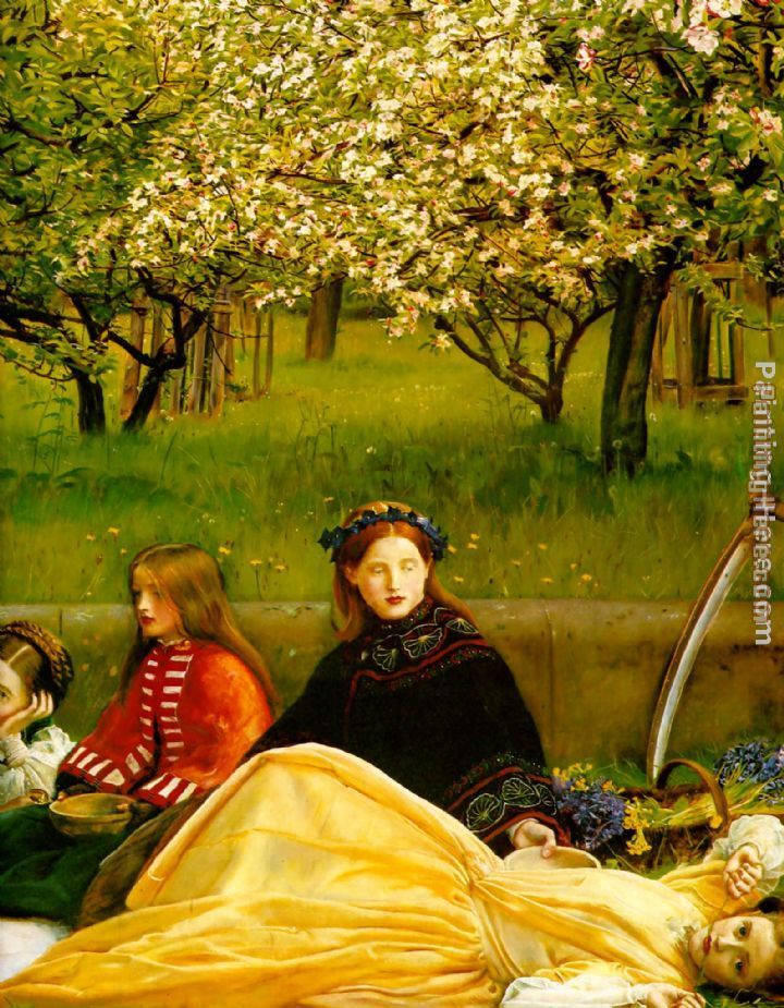 John Everett Millais Apple Blossoms Spring detail I